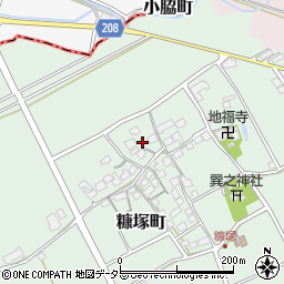 滋賀県東近江市糠塚町201周辺の地図