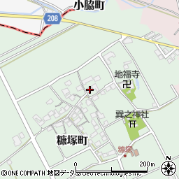 滋賀県東近江市糠塚町113周辺の地図