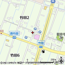 愛知県弥富市竹田2丁目98周辺の地図