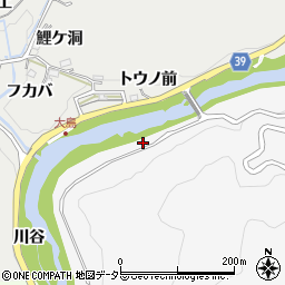 愛知県豊田市下国谷町横道周辺の地図