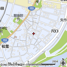 愛知県豊田市越戸町松葉33周辺の地図