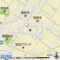 滋賀県野洲市比留田55-1周辺の地図