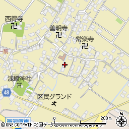 滋賀県野洲市比留田55周辺の地図