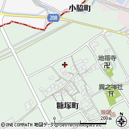 滋賀県東近江市糠塚町207周辺の地図