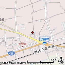 滋賀県東近江市小脇町1394-2周辺の地図