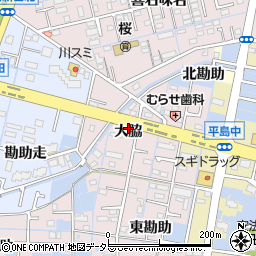 愛知県弥富市平島町大脇周辺の地図