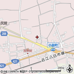 滋賀県東近江市小脇町1394-8周辺の地図