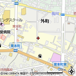 滋賀県東近江市八日市東本町18周辺の地図
