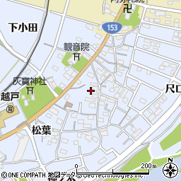 愛知県豊田市越戸町松葉36周辺の地図