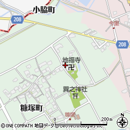 滋賀県東近江市糠塚町75周辺の地図