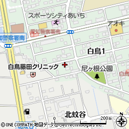 愛知県愛知郡東郷町白鳥1丁目10-4周辺の地図