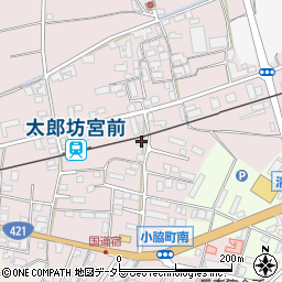 滋賀県東近江市小脇町2388-3周辺の地図