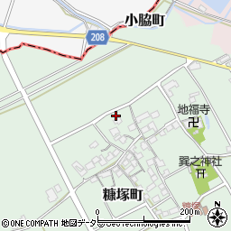 滋賀県東近江市糠塚町209周辺の地図