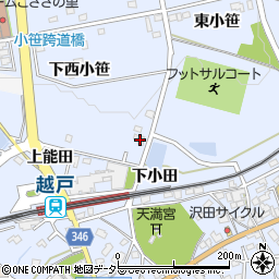 愛知県豊田市越戸町上能田143-1周辺の地図