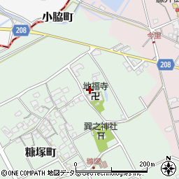 滋賀県東近江市糠塚町74周辺の地図