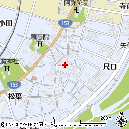 愛知県豊田市越戸町松葉28周辺の地図