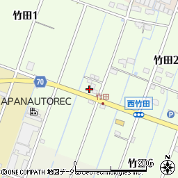 愛知県弥富市竹田2丁目23周辺の地図