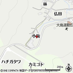 愛知県豊田市東大島町小坂周辺の地図