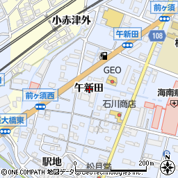 愛知県弥富市前ケ須町午新田周辺の地図