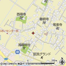 滋賀県野洲市比留田883周辺の地図