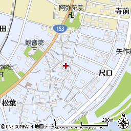 愛知県豊田市越戸町松葉19周辺の地図