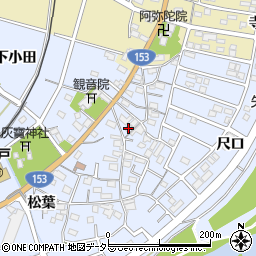 愛知県豊田市越戸町松葉26周辺の地図