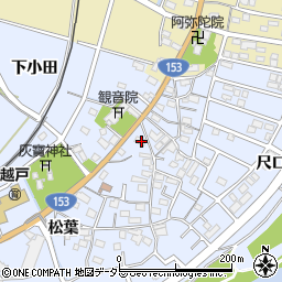 愛知県豊田市越戸町松葉38周辺の地図