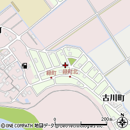 滋賀県近江八幡市緑町周辺の地図