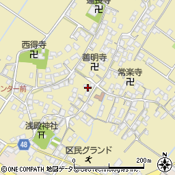 滋賀県野洲市比留田890-3周辺の地図