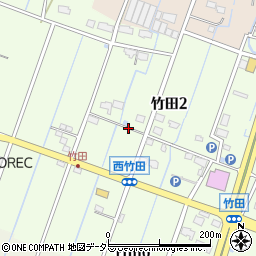 愛知県弥富市竹田2丁目周辺の地図