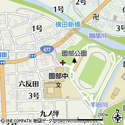 京都府南丹市園部町横田下河原周辺の地図
