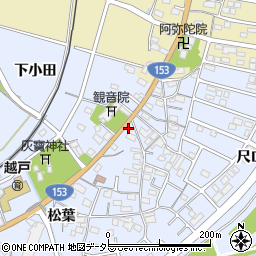 愛知県豊田市越戸町松葉39周辺の地図