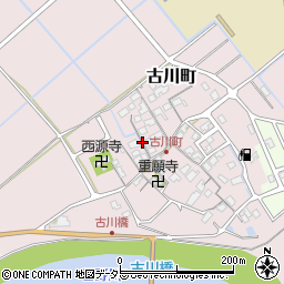 滋賀県近江八幡市古川町周辺の地図