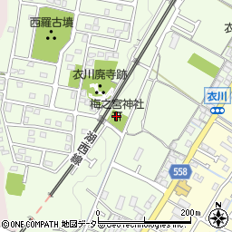 梅之宮神社周辺の地図