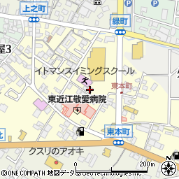 滋賀県東近江市八日市東本町7-14周辺の地図