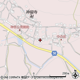 京都府南丹市八木町神吉中ノ下周辺の地図