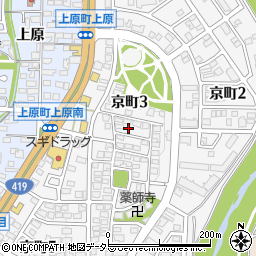 愛知県豊田市京町3丁目109周辺の地図