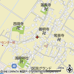 滋賀県野洲市比留田890周辺の地図