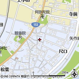 愛知県豊田市越戸町松葉16周辺の地図
