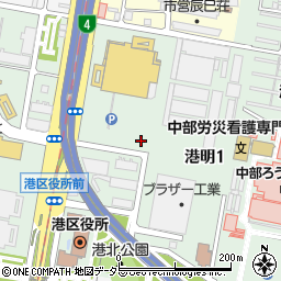 愛知県名古屋市港区港明周辺の地図