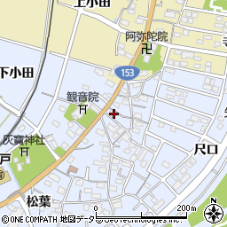 愛知県豊田市越戸町松葉22周辺の地図