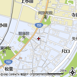 愛知県豊田市越戸町松葉10周辺の地図