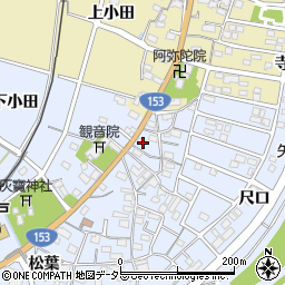 愛知県豊田市越戸町松葉9周辺の地図
