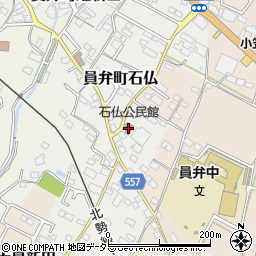 石仏公民館周辺の地図
