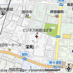 滋賀県東近江市栄町周辺の地図