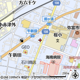 愛知県弥富市前ケ須町（北本田）周辺の地図