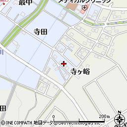 愛知県みよし市福谷町棚田周辺の地図