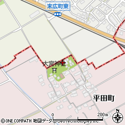 滋賀県東近江市平田町502周辺の地図