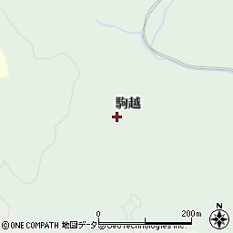 愛知県豊田市山中町駒越周辺の地図
