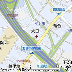 愛知県みよし市福谷町大日16周辺の地図